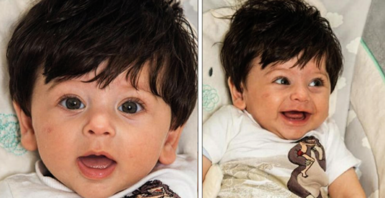 Baby boy dubbed “Mowgli” after being born with two inches of black hair