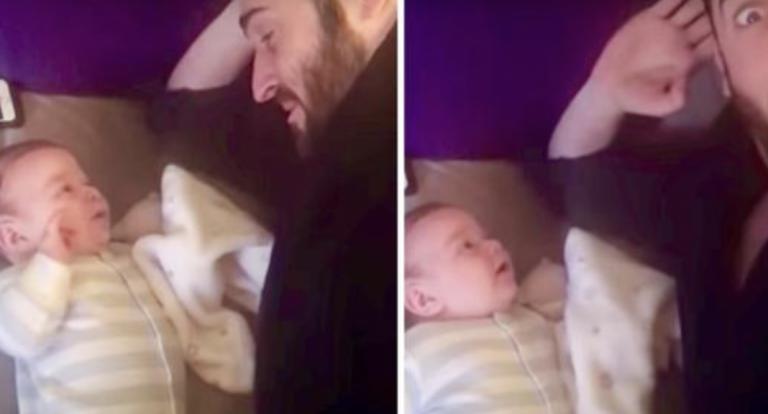 Father Says ‘Hello’ To 12-Week-Old Baby And Is In Complete Disbelief When Son Says It Back