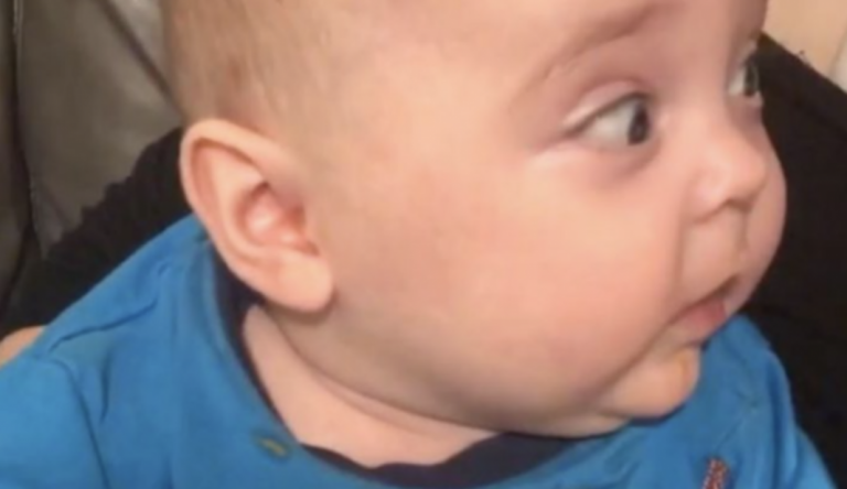 The Baby Is Trying Solid Food For The First Time. A Touching Moment That Became A Hit On The Internet.