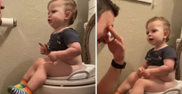 Tiny Toddler’s Potty-Training Conversation Leaves Dad Tearing Up With Laughter