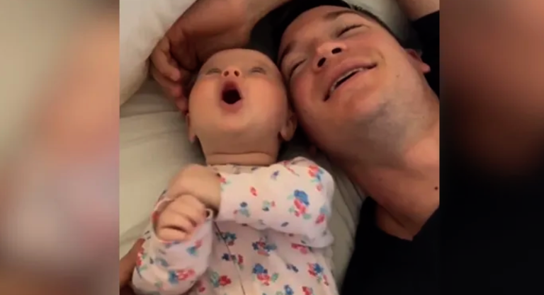 Daddy-Daughter Duet! Baby’s Adorable Mimicking Melts Her Parents’ Hearts.