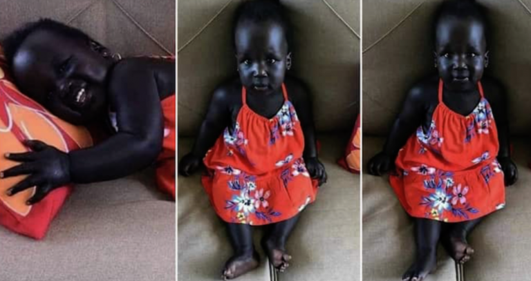 “Precious and Beautiful”: Little Girl Blessed With Shinning Black Skin Goes Viral on Facebook