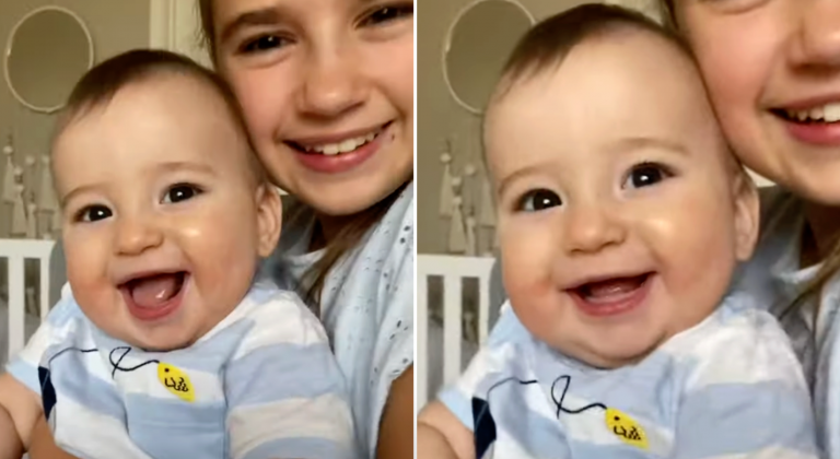 CUTENESS OVERLOAD! Karolina Protsenko And Her HAPPY Baby Brother