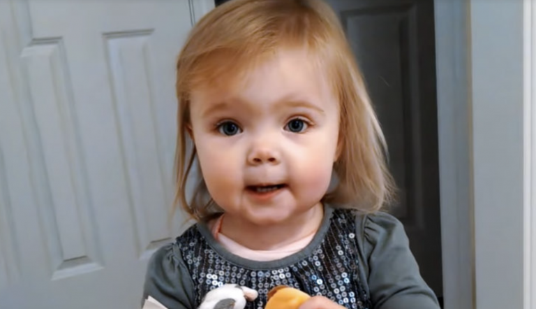 With a classic nursery rhyme, a cute 2-year-old breaks the internet.