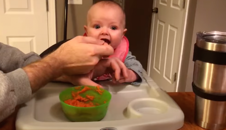 Baby’s First Taste Of Food. Her Reaction Is So Funny