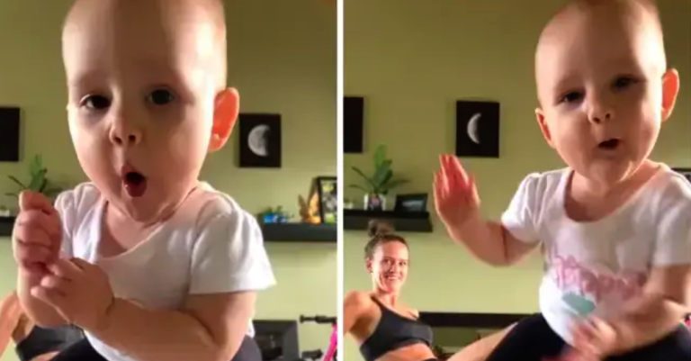 Baby Steals Spotlight for Mom’s Workout Video – Hilarious