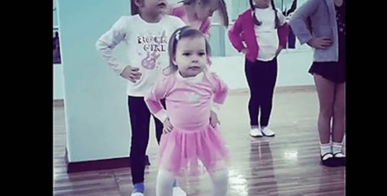 Little Girls Line Up For Dance Class And The One In The Pink Tutu Has Everyone Laughing