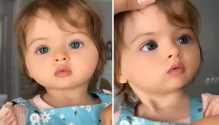 Meet the Adorable Little Angel with Beautiful Blue Eyes