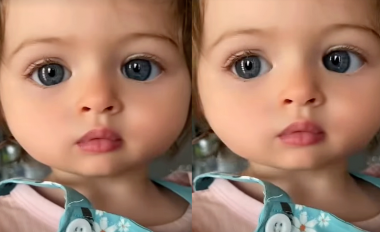 The Stunning Baby Girl with Enchanting Blue Eyes