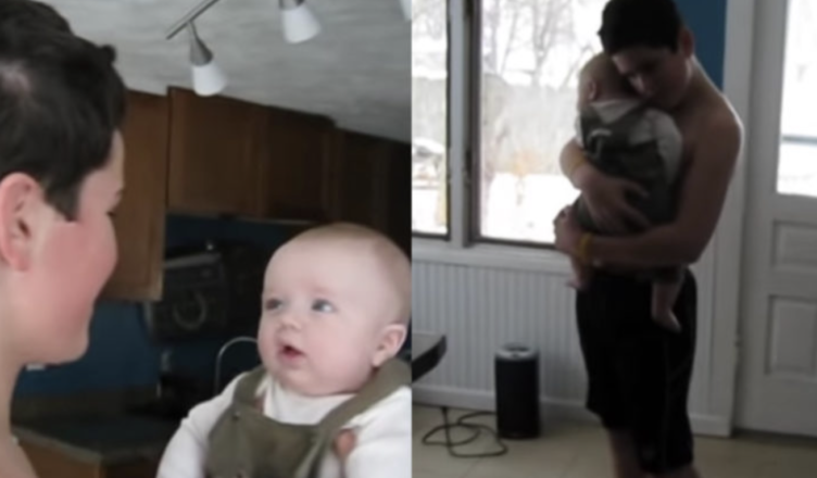 Boy hears his favorite song and starts to move, then something amazing happens…