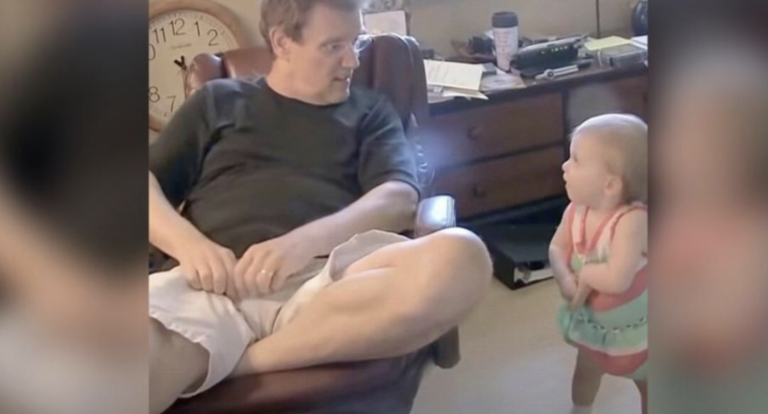 Grandpa shares sassy conversation with baby girl and she takes hilarity to the next level.