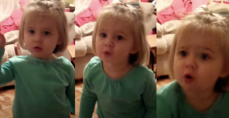 Angry Toddler Does Not Like Daddy Kissing Mommy and She Lets Them Know!