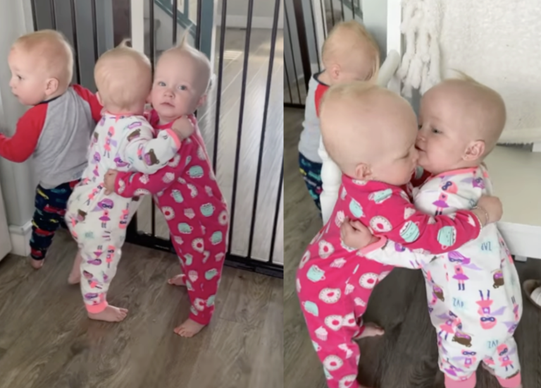 Triplet Siblings Share The Sweetest Group Hug