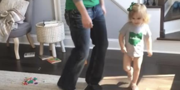 Two-Year-Old Instructing Dad To Irish Stepdance Is Too Cute