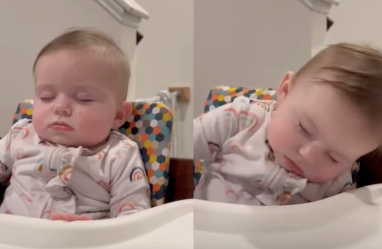 The Funniest Moment – This Cutie Pie Fell Asleep On The High Chair.