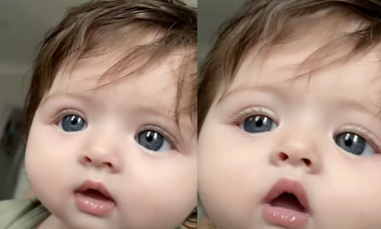 Adorable Baby Lara: Those Enchanting Blue Eyes Steal Hearts