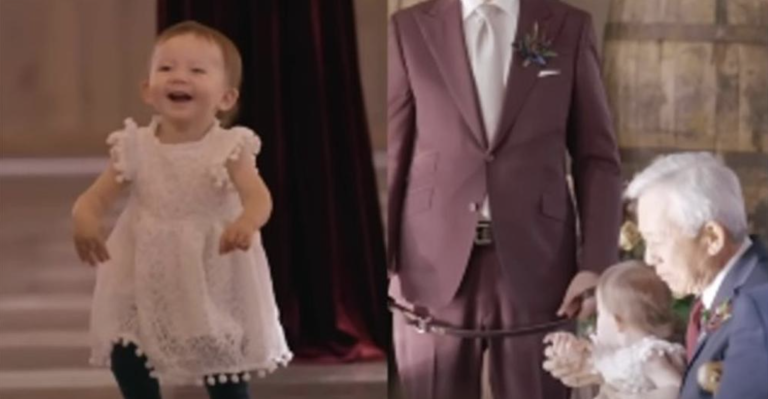 Flower Girl Runs Down Aisle After Spotting Grandpa