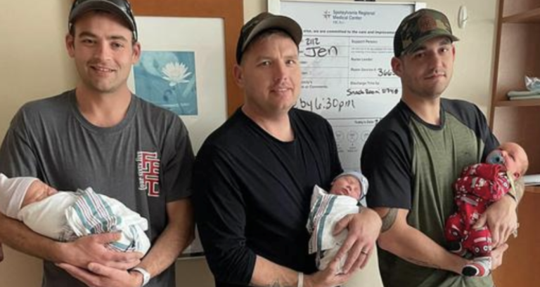 Three firefighters from the same firehouse celebrate becoming dads within 24 hours