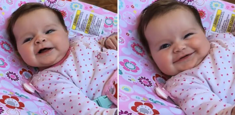 11-week-old baby girl speaks for the first time