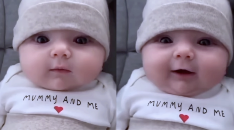 Adorable Baby’s Infectious Smile And Big Black Eyes Will Melt Your Heart