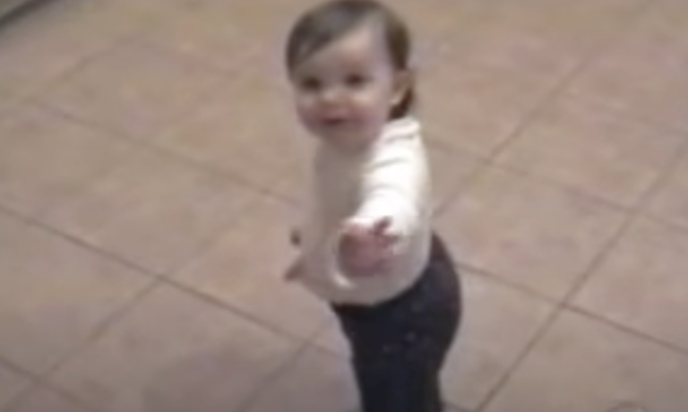 Dad Asks His Baby To “Stand Like Mommy”. Now Watch This Adorable Baby! ROFL!