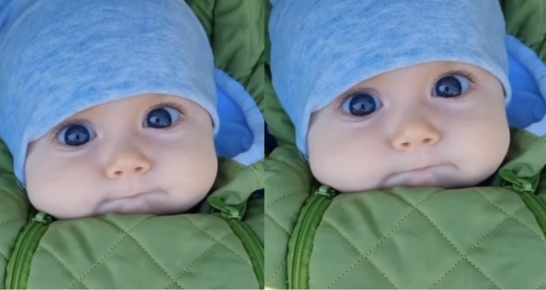 Captivating Blue: A Baby’s Innocence through Sapphire Eyes