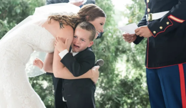 She Married A Marine With A 4-Year-Old Son, Wedding Goes Smoothly Until She Whispers 6 Words To The Little Boy