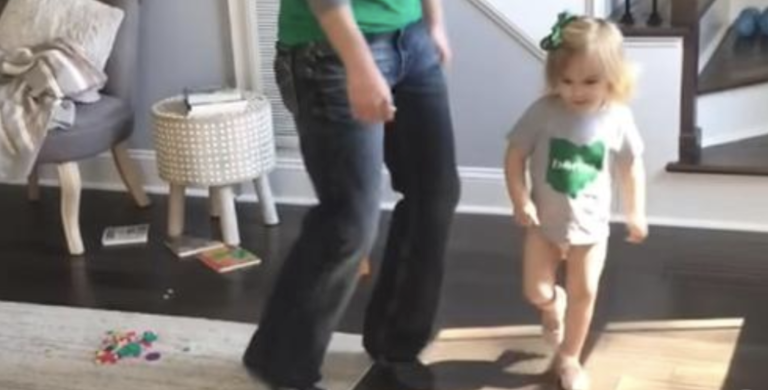 Two-Year-Old Instructing Dad To Irish Stepdance Is Too Cute