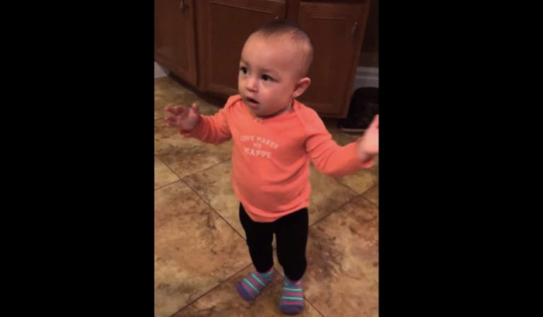 This baby can’t hold back her excitement! The reason will get you laughing!