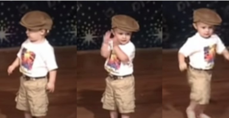 Toddler Waits on Stage to Dance – When the Music Starts, the Audience Goes Wild