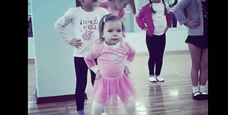 Little Girls Line Up For Dance Class And The One In The Pink Tutu Has Everyone Laughing