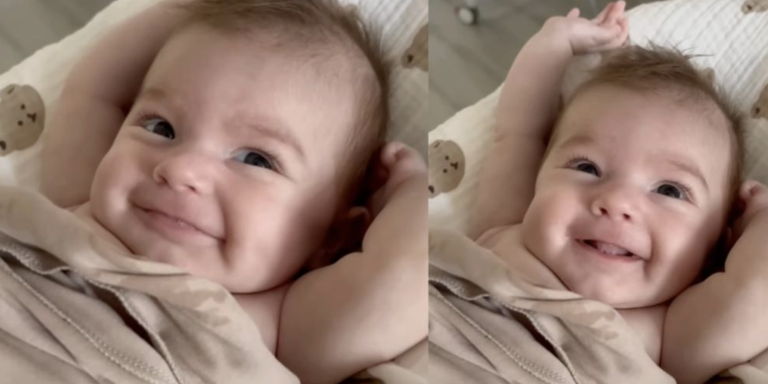 Cute Little Baby Wakes Up From Nap With Adorable Charm