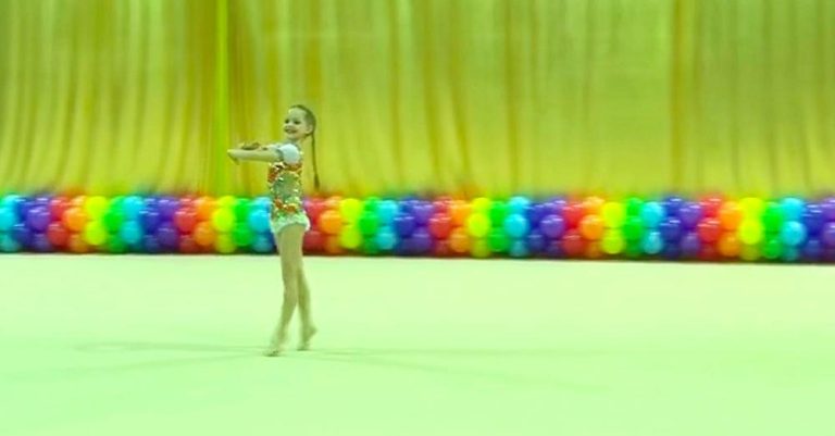 Tiny Gymnast Takes Over The Mat With A Stellar Performance