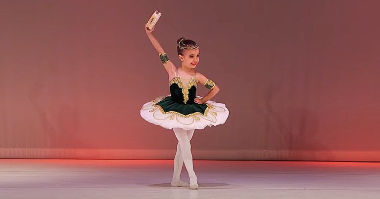 Tiny girl strikes a pose before unleashing calculating moves making the crowd roar