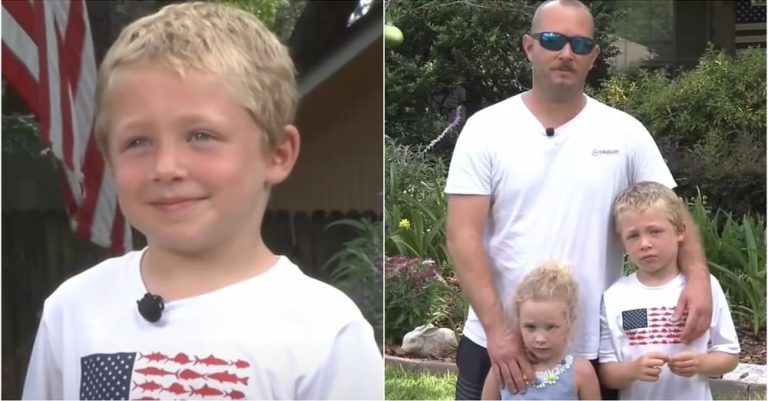 7-year-old swims for an hour to get help for dad and sister stranded in river