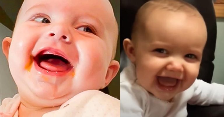 Get ready for the infectious laughter of the most adorable baby you’ve ever seen to warm your heart.