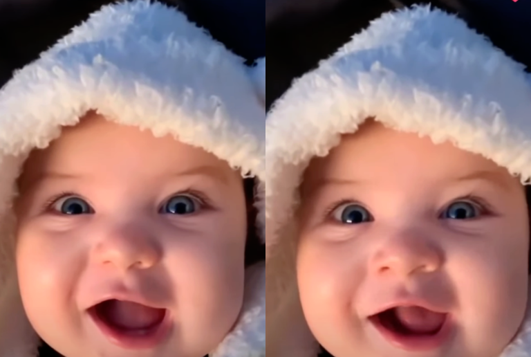 Captivating Moments With A Cute Baby Blessed With Beautiful Blue Eyes