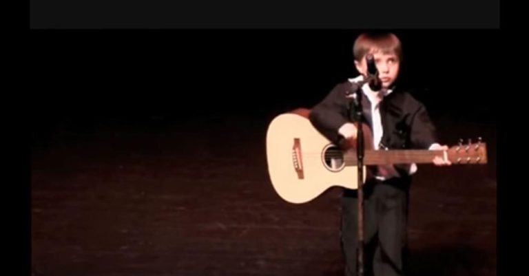 4-Year-Old Kid Takes The Stage To Perform Rendition Of Johnny Cash Classic