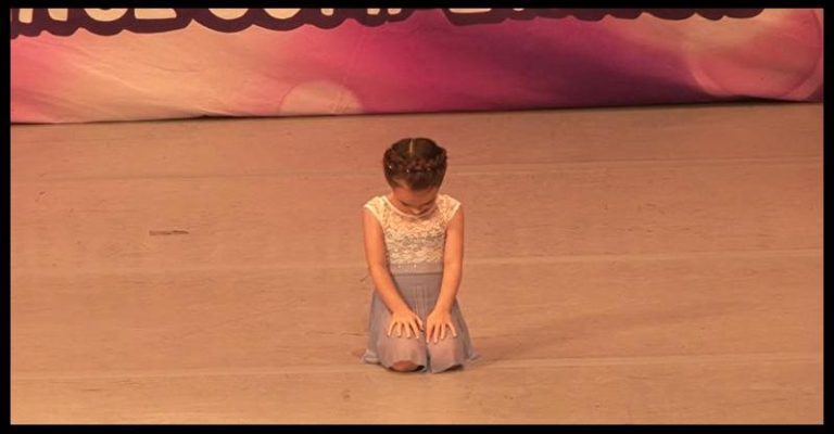 Little Girl Gets Into Dance Position Only To Look Up And Make Everyone’s Heart Melt