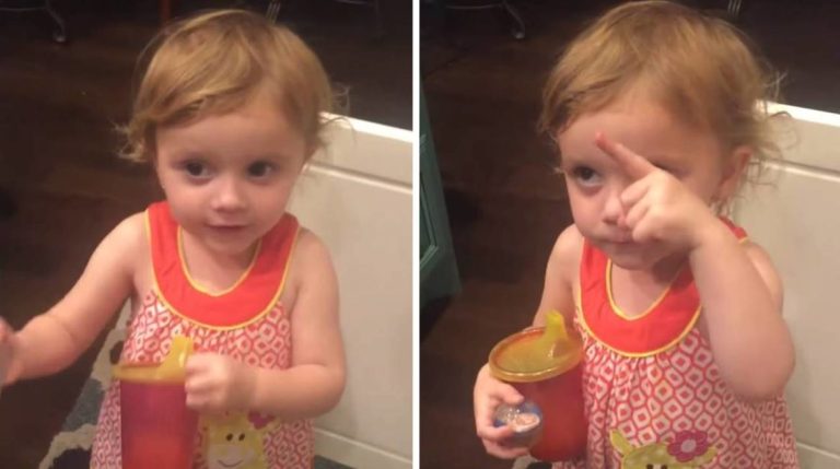 The toddler’s reaction to her dad not approving her boyfriend is hilarious. The most adorable speech