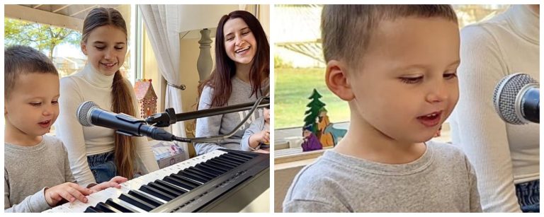 VIDEO: Leo, who is just three years old, now is singing and playing the piano