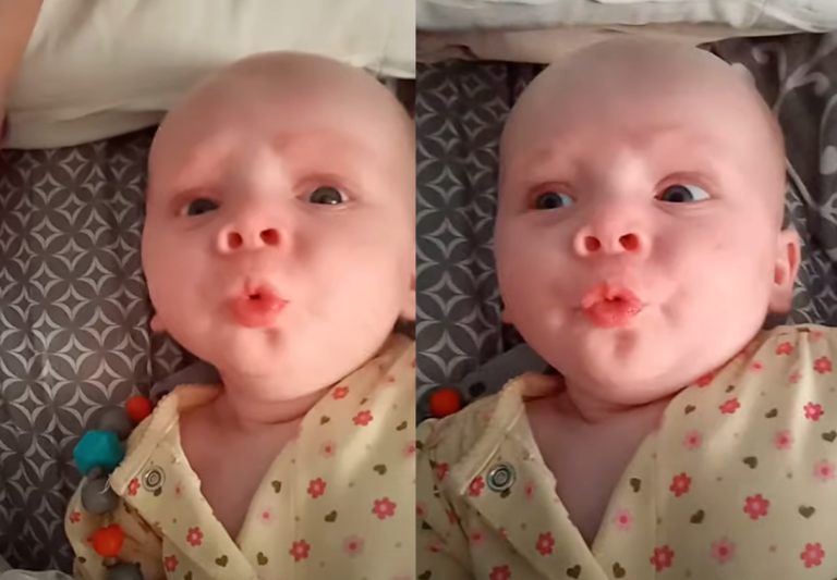 Irresistible Cuteness: Baby’s Sweet Desire For Kisses