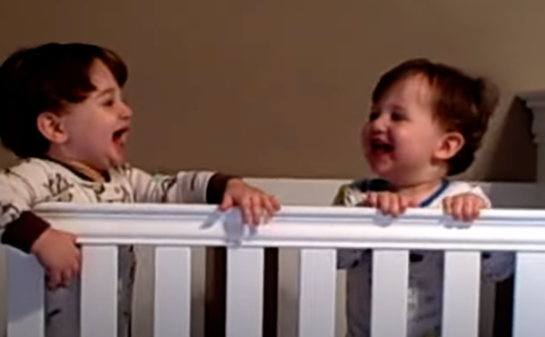 Twin Baby Boys Make Each Other Laugh Hysterically! Too Cute!