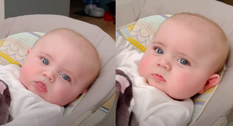 Cute Baby Trying To Speak “Grandad