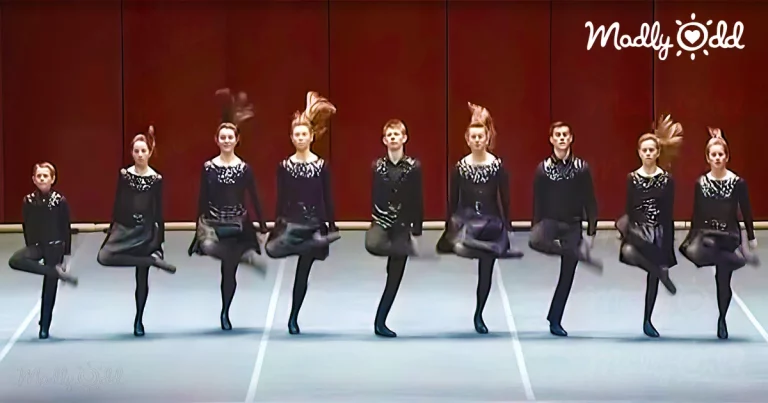 Irish dancers’ legs intertwine in an enchanting acapella soundscape