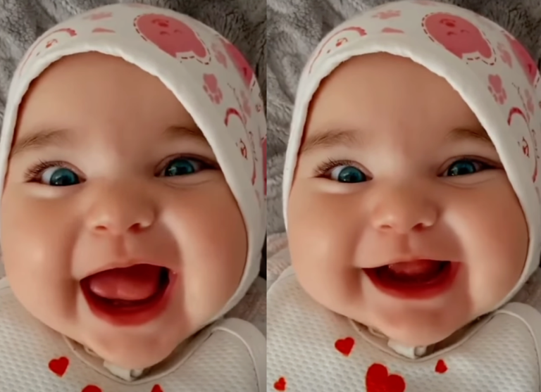 Baby Girl’s Radiant Laughter Captured On Camera