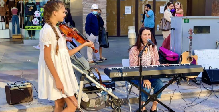 Mother and Daughter Cover “Let It Be” in Stunning Street Performance