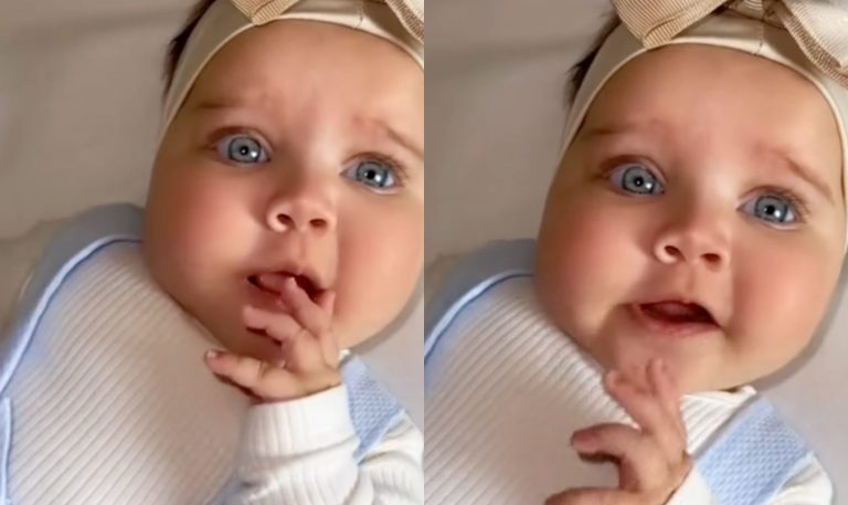 Enchanting Blue-Eyed Baby: A Heart-Melting Moment