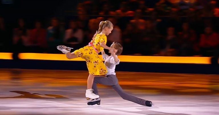 Young duo ice skate to ‘City Of Stars’ from ‘La La Land’