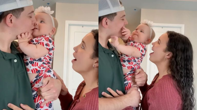 Baby’s Priceless Reaction To Mom And Dad Kissing